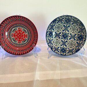 Mikasa S/4  Merrakesh 9" Stoneware pasta  bowls in assorted colors - Pre-owned